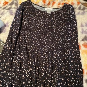 Black and cream dot blouse